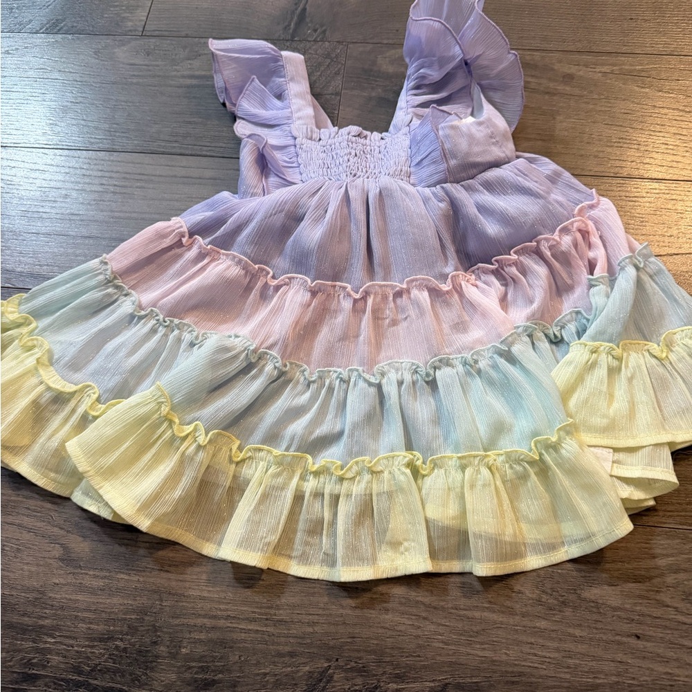 Cheeky Plum Pastel Ruffle Dress